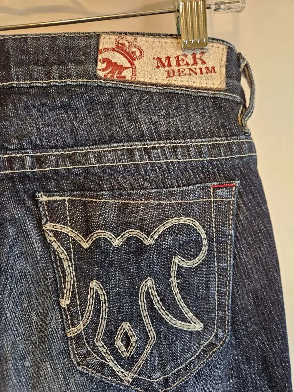 Mek Denim Kansas Boot Cut Jeans Women's Size 26x34 Dark Wash